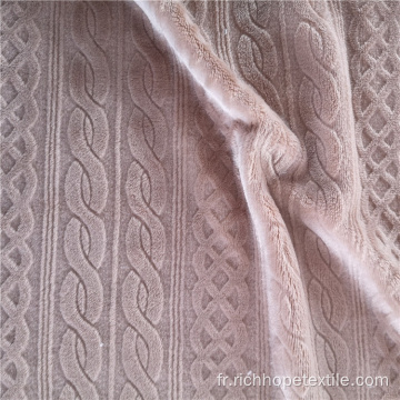 Tissu textile en flanelle solide en polyester